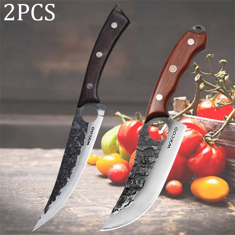 TEMU 1/2/6/7/8pcs Stainless Steel Multipurpose Knife Boning Knife Household Cooking Tools Beef Knife Butcher Knife Utility Knife Vegetable Chopper