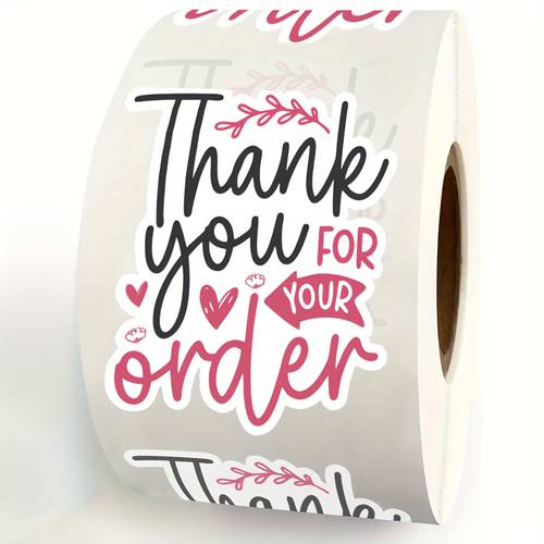 200 sheets of thank you for your order stickers mixed color paper gift wrapping labels suitable for small businesses baking packaging handmade tags envelope seals boutique packaging bags self stickers