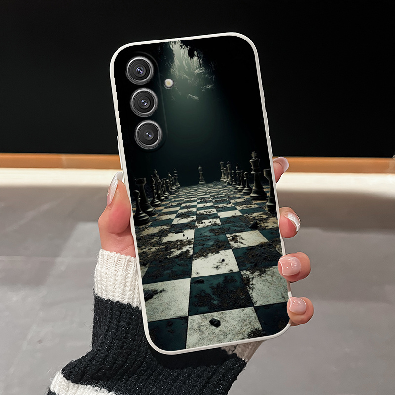 husă telefon - tablă de șah din peșteră, piese de șah, husă telefon imprimată 2d pentru samsung galaxy s20 s20+ s20fe s21 s21ultra s22 s22fe s23 s23fe s24 s24plus s25 s25dege s26 s26 2 m4  10s m12 m22 m32 m42 f04 f05 f12 f42