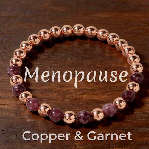 relief copper garnet beaded bracelet jewelry for women hormone balance