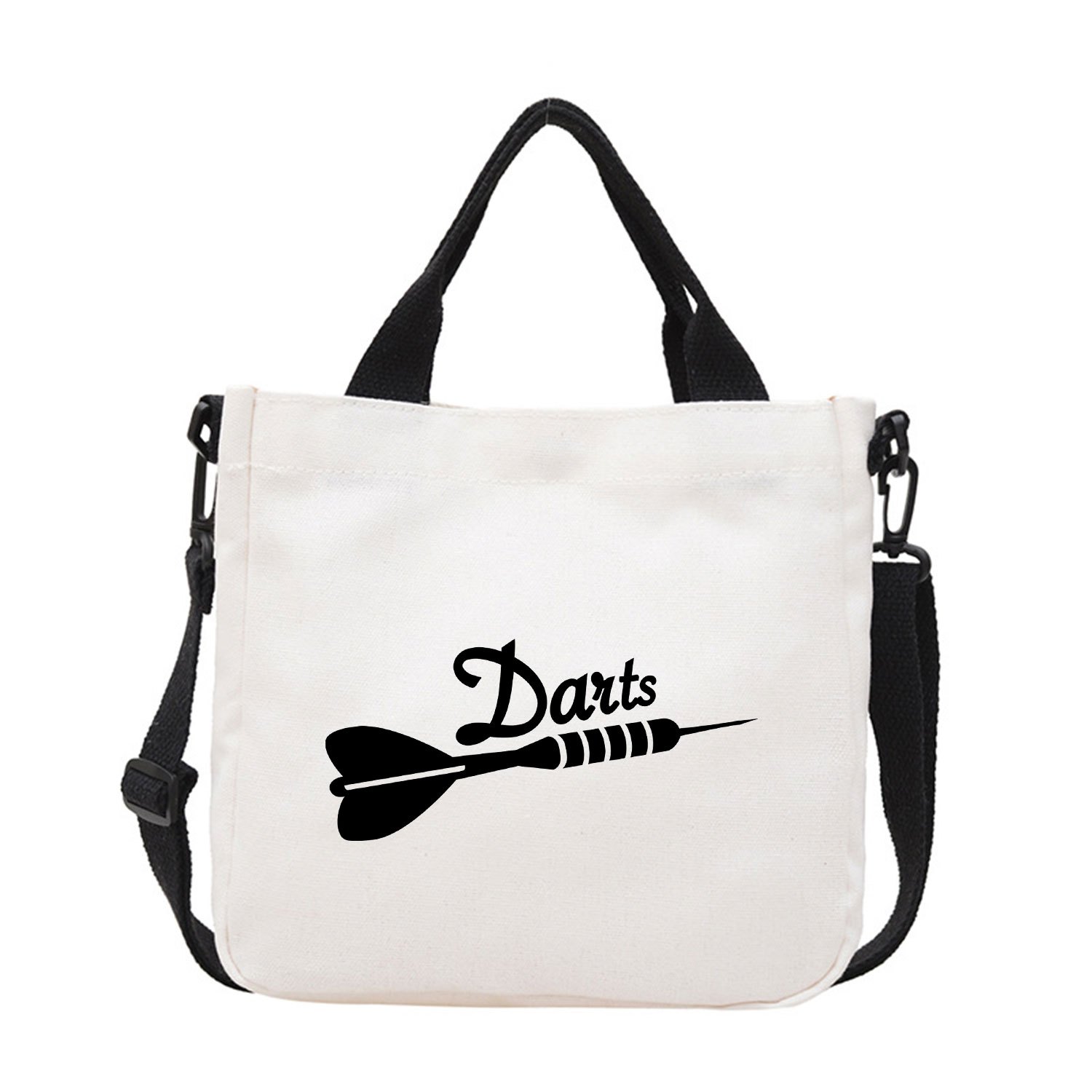 TEMU Large Capacity Dart-themed Tote & Crossbody Bag - Multi-functional Handheld Shopping/cosmetic With Closure, Handbag Suitable For Daily Commute,,