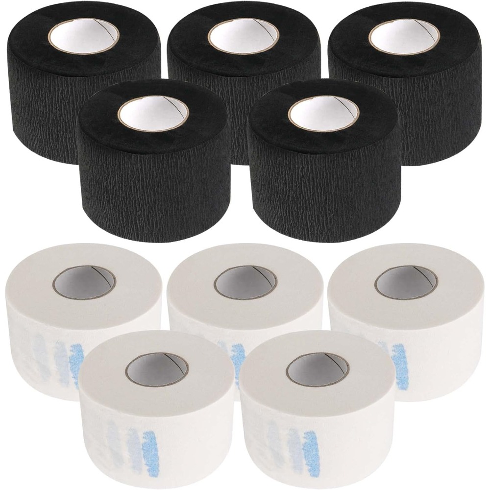 TEMU 10 Rolls Disposable Barber Paper Neck Strips, 700 Strips Professional Stretchy Paper , Protector Stretchy Strips Cutting Additions For Hair Cut,