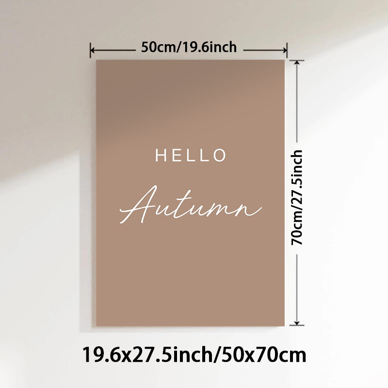 TEMU 2d Flat, 2d Flat, 1pc Unframed Canvas Art Featuring A Warm Autumn Greeting, Perfect For Festive Wall Decoration. This Cozy Vibe Artwork Is Ideal