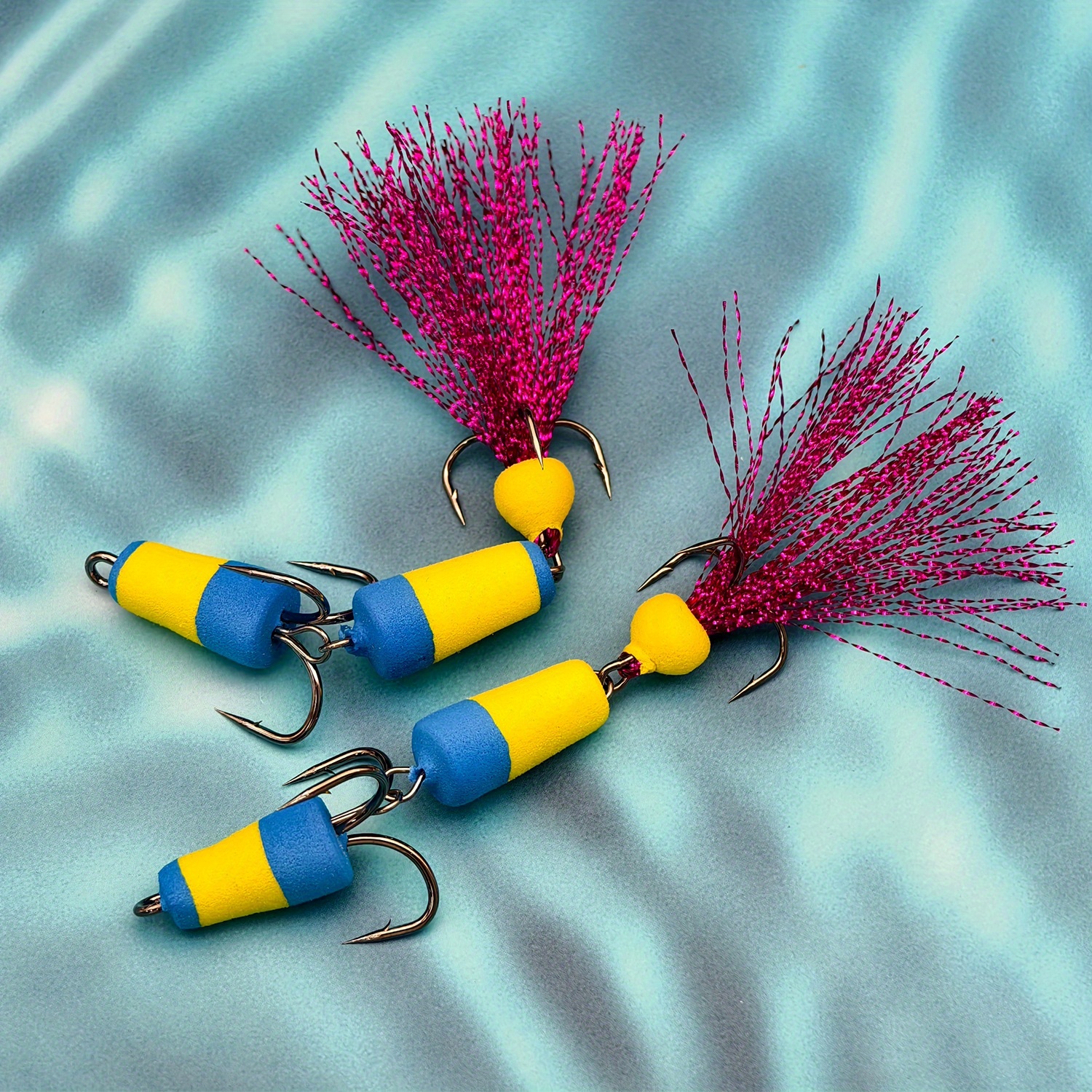 TEMU Anfs 2pcs Carp Baits Fishing Lures Bait Kit Fishing Lure Eva Lures Foam Bait Carp Rig With Artificial Baits, Portable Fish Hooks Set