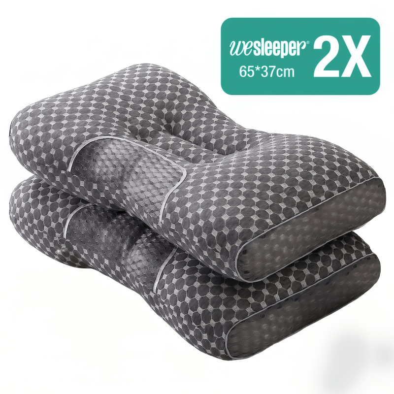 2-pack Ergonomic Cervical Pillow, Neck Support Sleeping Pillow For Side Back Sleepers, Washable Pillow, Ideal Festival And Wedding Gift