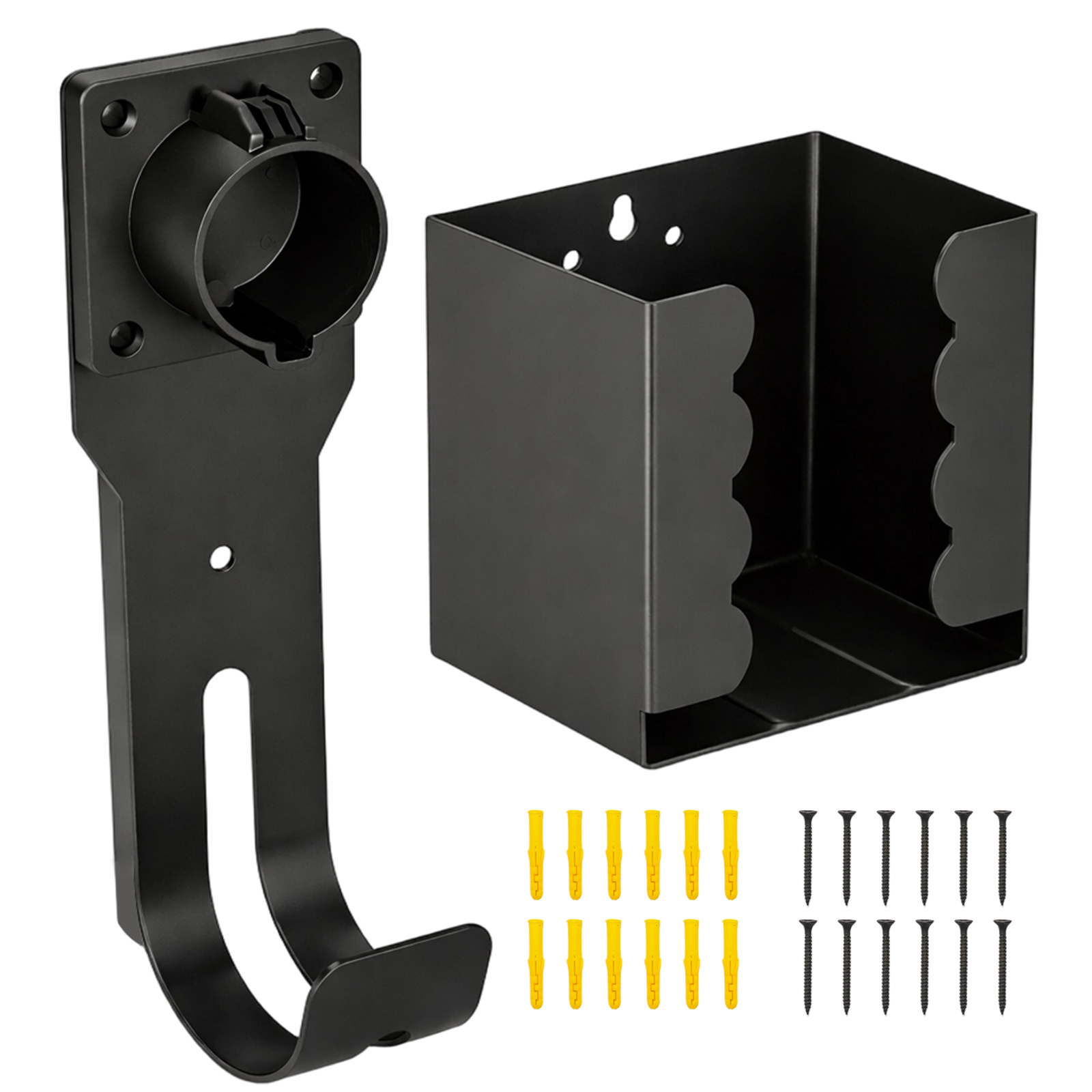 Image of Ev Charger Holder Wall Mount Kit Ev Charger Holster Dock For J1772 Connector Ev Charger Cable Holder Ev Charging Box