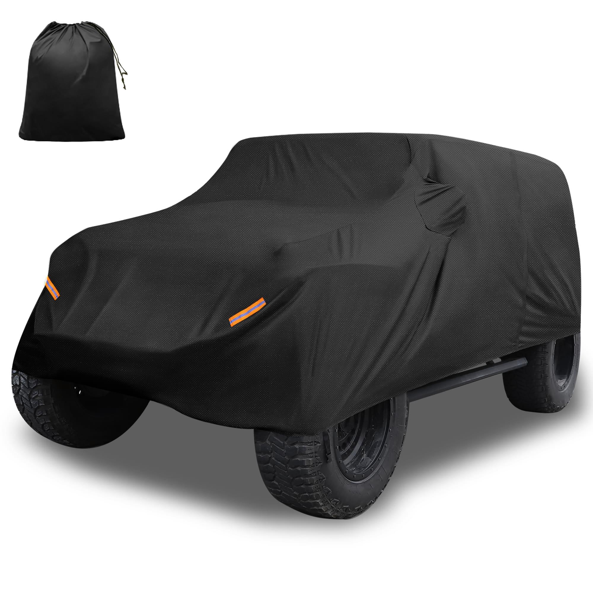 TEMU Car Cover For Suitable For Wrangler Jk 4 Door 2007-2017 For Wrangler Jl 4 Door 2018-2021 All Weather Rainproof Dustproof Car Cover Outdoor With Driver Door Zipper