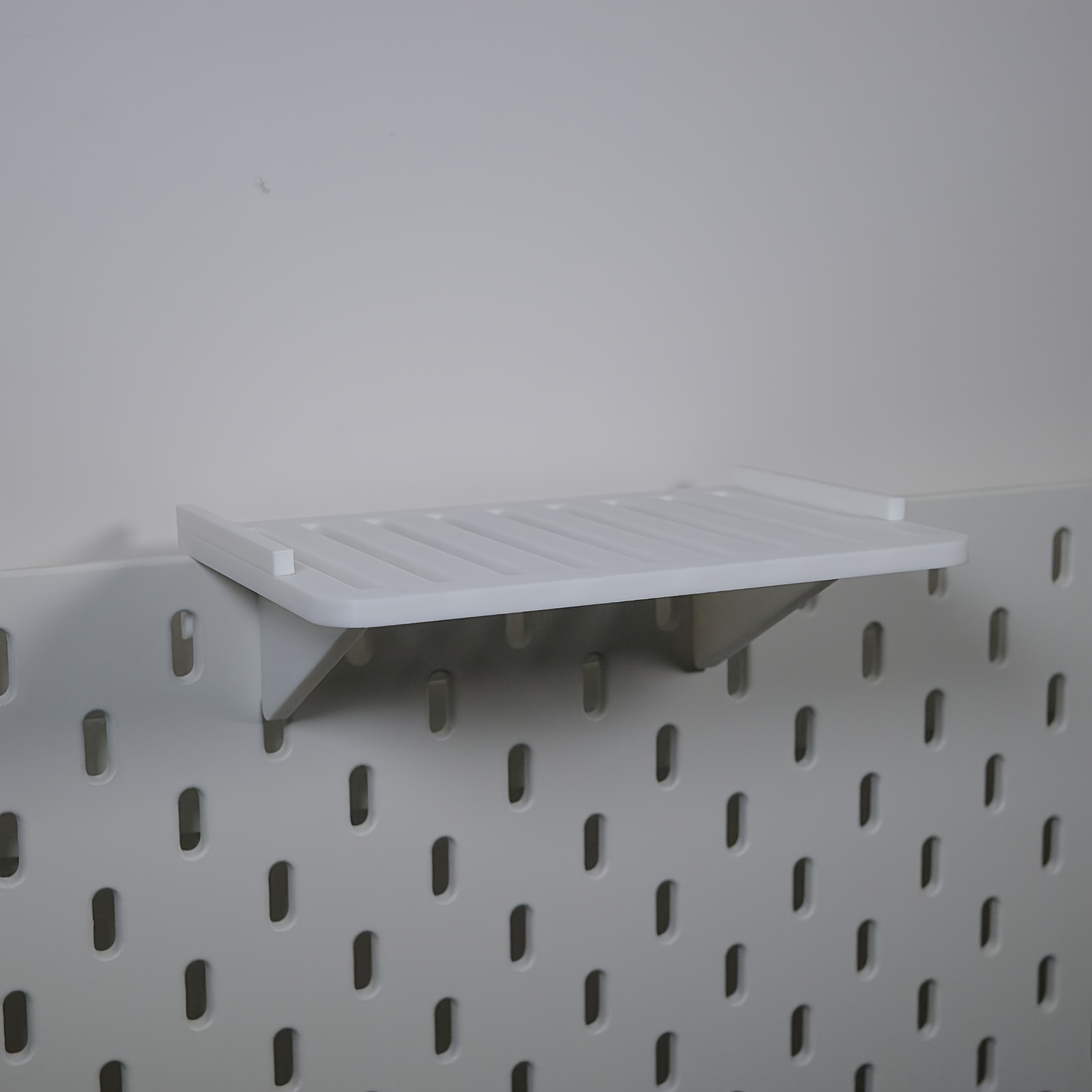 TEMU Étagère surélevée pour bord de dessus de panneau perforé ovale de 5 mm d'épaisseur | Support de plateforme épaissi | Couche robuste de 5,71