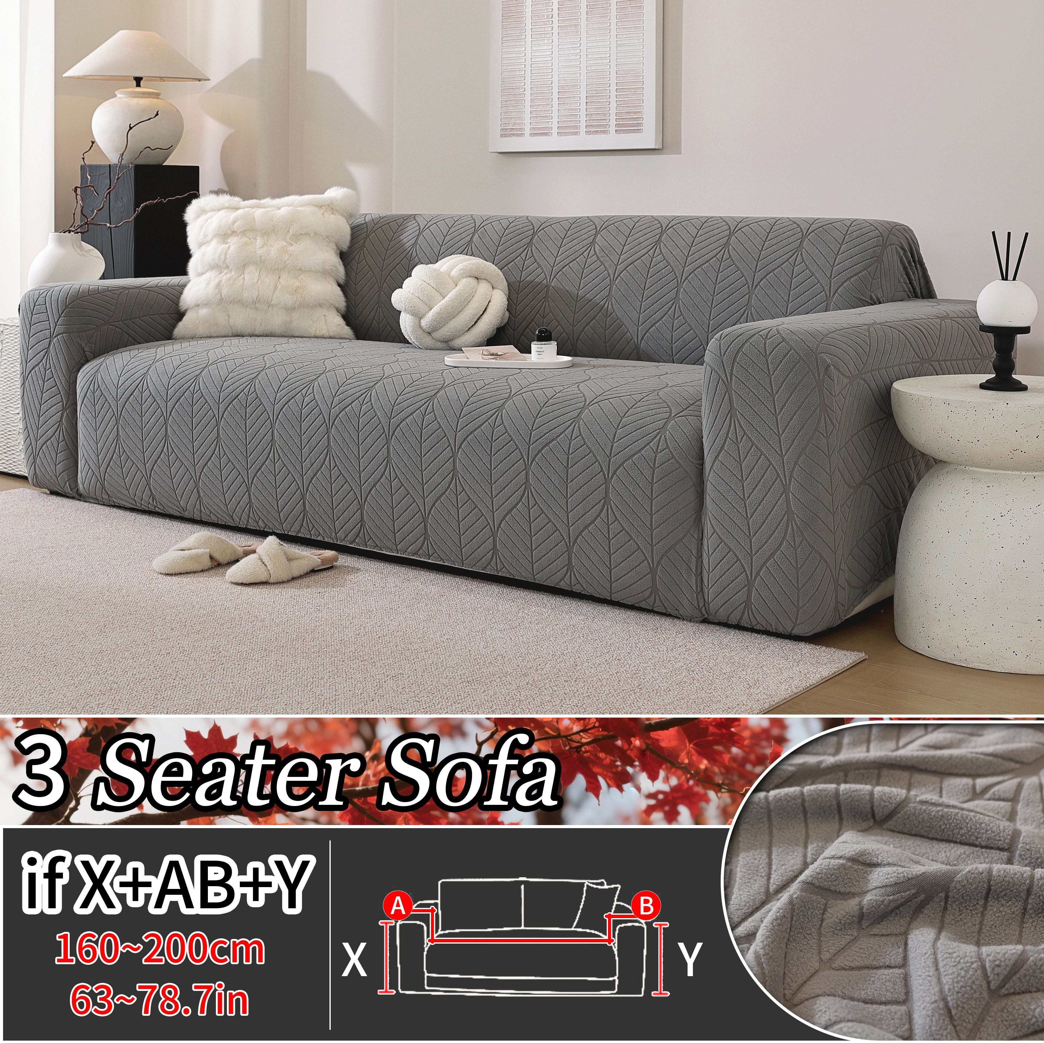 Image of 1pc New Jacquard Sofa Cover, Stretchable And Non-deforming, Machine Washable, Suitable For , Pet-friendly, Ideal For Office, Living Room, Home Decor