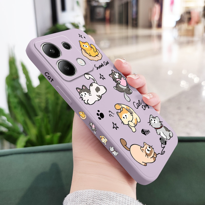 TEMU Funda para teléfono - Funda para teléfono con pelota de goma de gato para Redmi 15 15C 4G 5G, cubierta blanda anticaídas