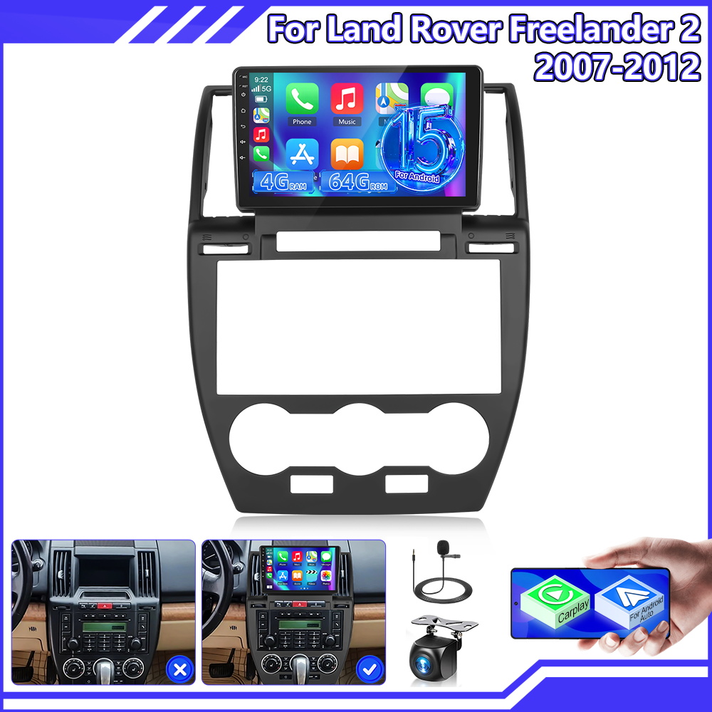 Image of For 2 2007-2012 [4g 64g] 9 Inch | Car Wireless, Wifi Gps Navigation Hifi/rds/fm Dsp, 1280 X 720, 15 Din With Ahd Rear View Camera | Christmas Gift, Pod