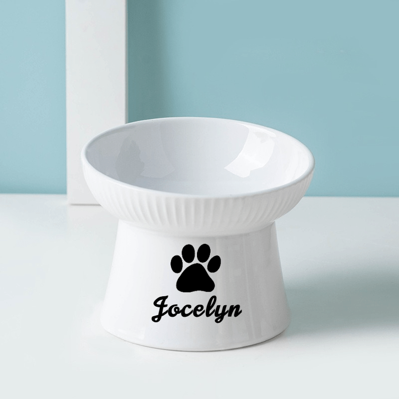 Customized Ceramic Cat Bowls with High Stands