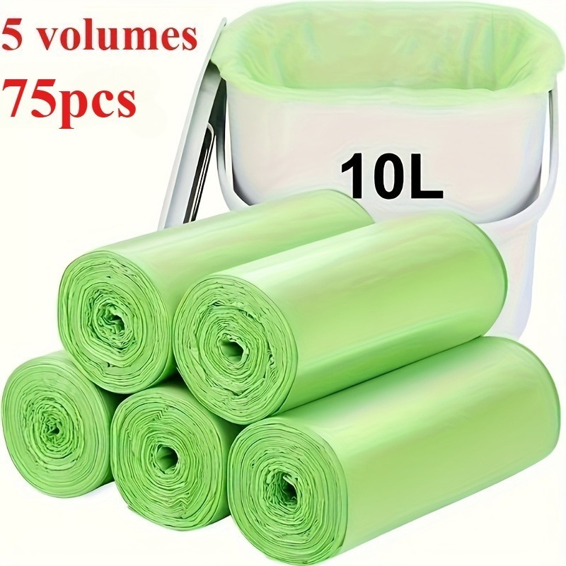 2026 new 5 roll pack 75pcs total random colors thickened colored leak proof trash bags suitable for bathroom outdoor kitchen restaurant hotel and other   sealed design for     and  