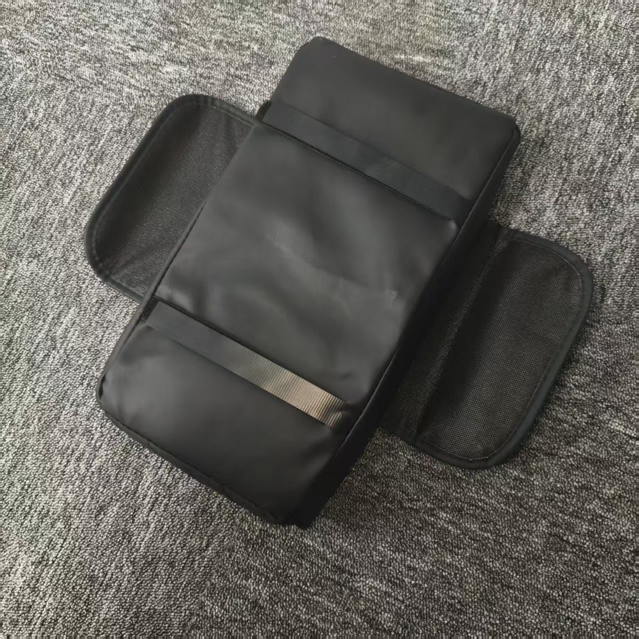 TEMU 1pc Organizador de Reposabrazos para Consola Central de Coche, de Reposabrazos Acolchada de Cuero Sintético con Portavasos y Ranura para