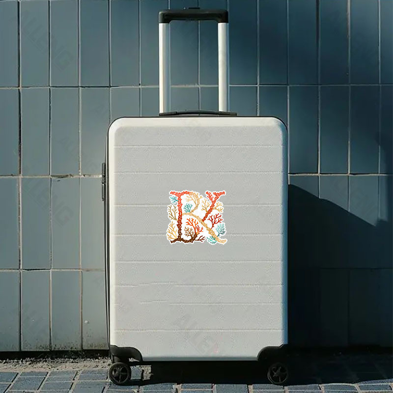 4pcs Vector Monogram Letters Vinyl Decal Sticker Die-Cut Sticker for  Glass Metal Self-* Single Use Irregular Shape Car Laptop Decal