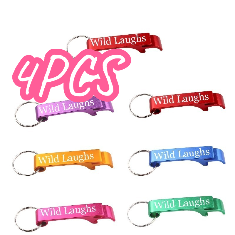 TEMU 4/16 pz Portachiavi Apribottiglie in Alluminio Inciso Fai da Te, Disponibile in Colori, Supporta la Personalizzazione di Testo, e . � un Regalo