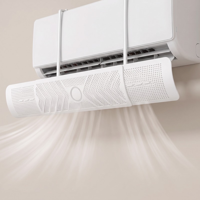 TEMU Adjustable Air Conditioner - Extendable Hanging Wind Guide Baffle With Anti-blow Technology, Suitable For Bedroom, Living Room, Office Ac Vents,