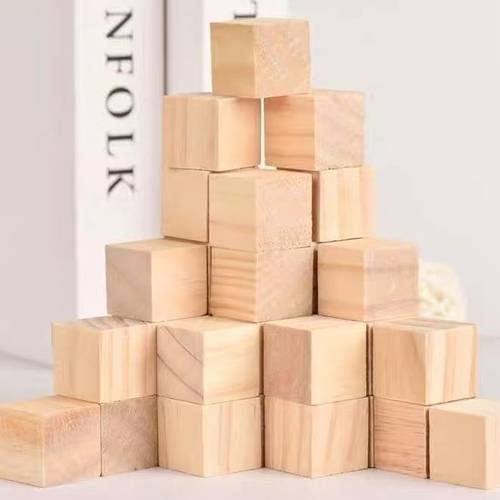 38pcs of blank wooden cubes measuring 2 5cm x 2 5cm with a smooth and surface suitable for math counting puzzle assembly and making holiday gifts