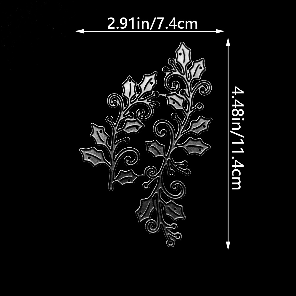 TEMU Lace Leaves Metal Cutting Dies For Card Making Kit Embossing Paper Die Cuts Machine Stencils Storage Pockets Supplies
