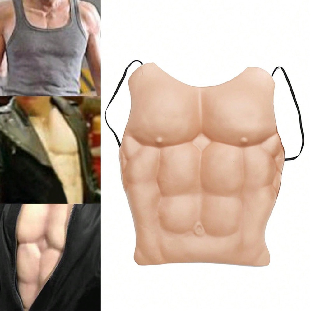 

Realistic Fake Muscle Costume Accessory - Comfortable & Vintage Style For Cosplay And Parties, Plus Size Costume