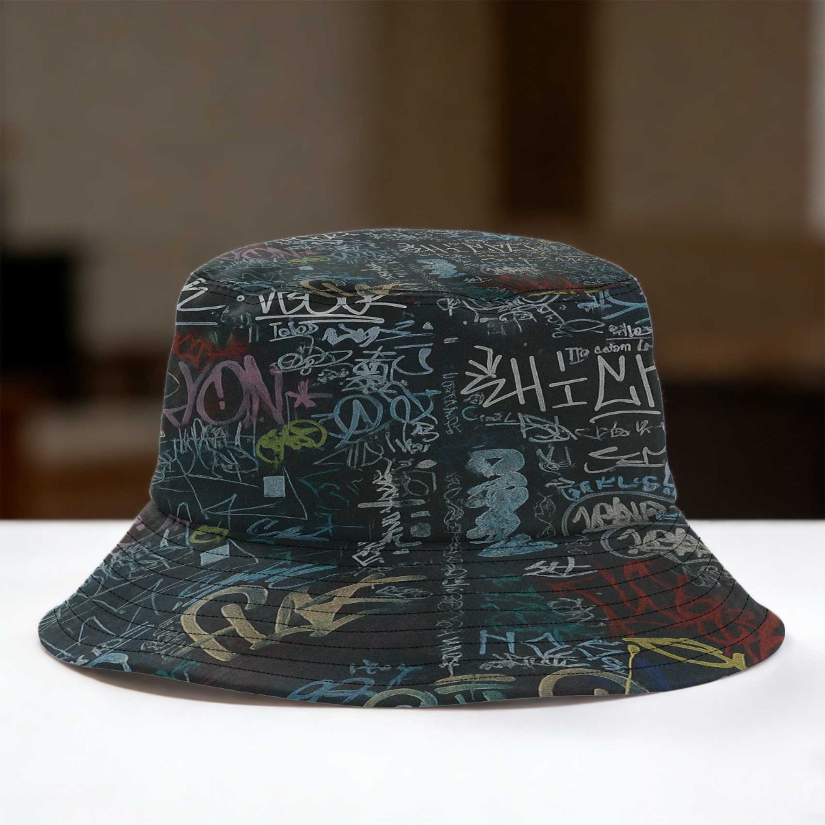 TEMU Cappello da pescatore 1 pz da e da donna graffiti - Streetwear con graffiti, cappello estivo da esterno per San Valentino, a scuola, laurea,