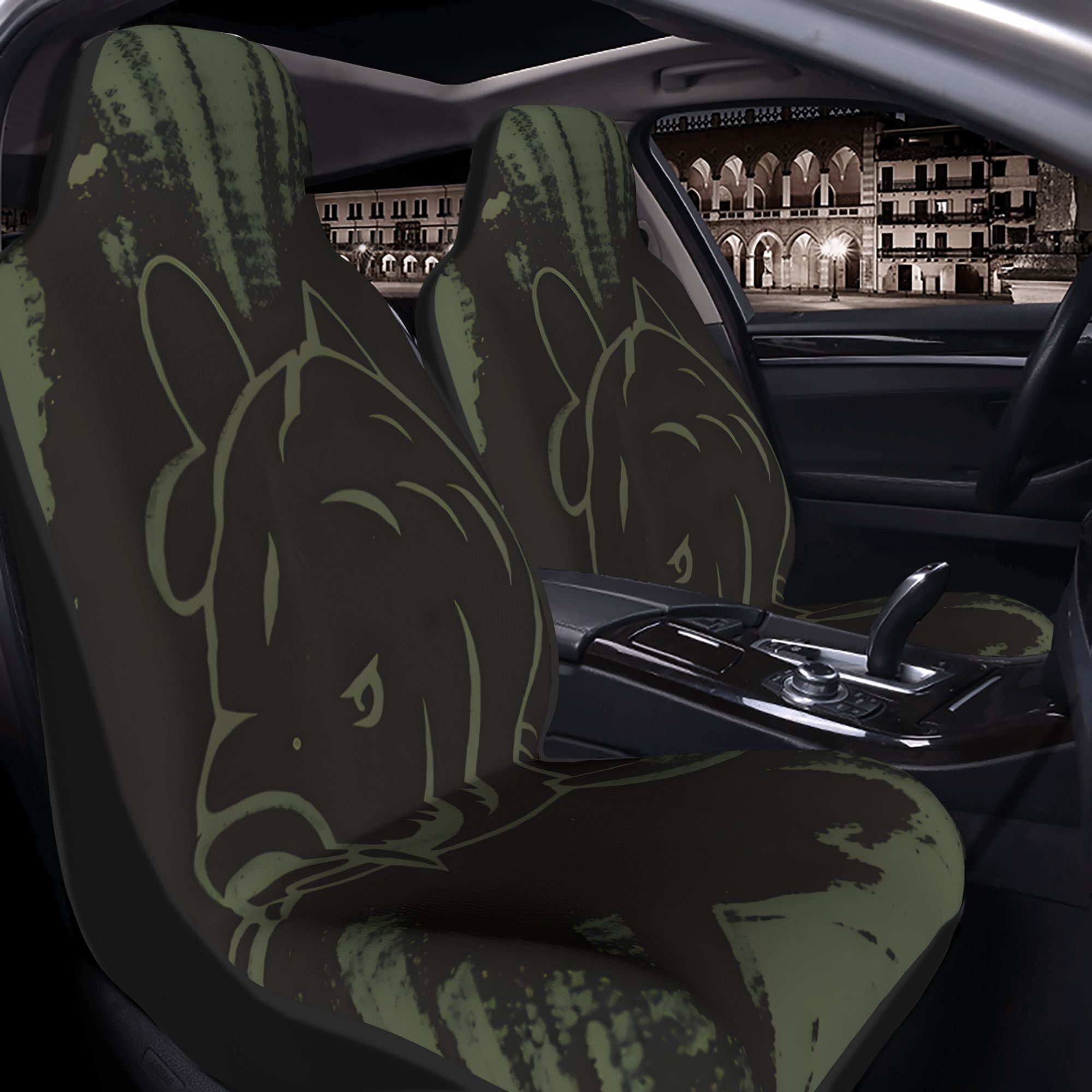 TEMU Set Protezioni per Sedili Auto con Design Artistici di di su Sfondo - Adatte a , SUV e Camion, Coprisedile Anteriore in Poliestere con Design