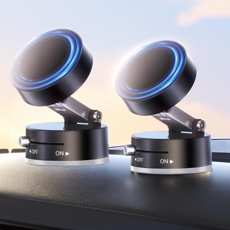 TEMU Set Of 2 Foldable Magnetic Suction Cup Holders | Adjustable Metal Support | , | Suitable For Car, Kitchen, Bathroom, Etc. | User-friendly