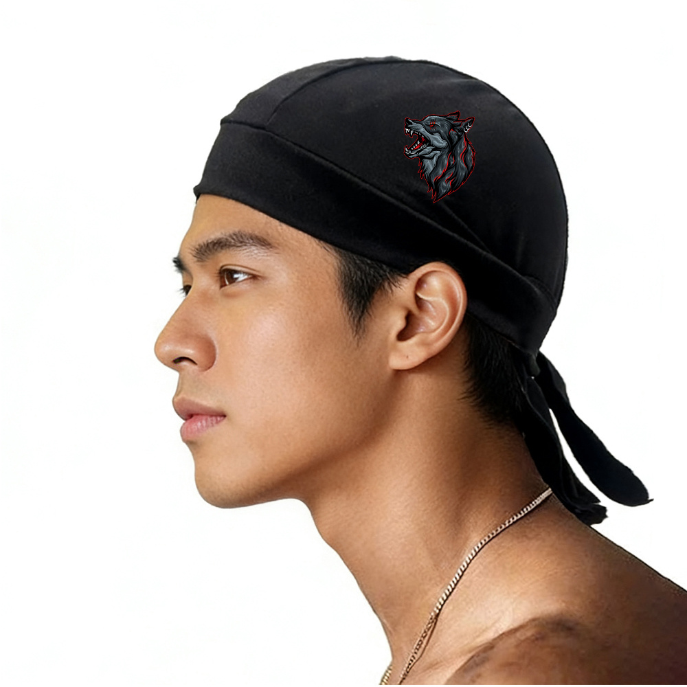 TEMU 1pc Of A Wolf Head Bandana For Adults, Suitable For Pirate-themed Cosplay And Outdoor Activities, Made From Breathable