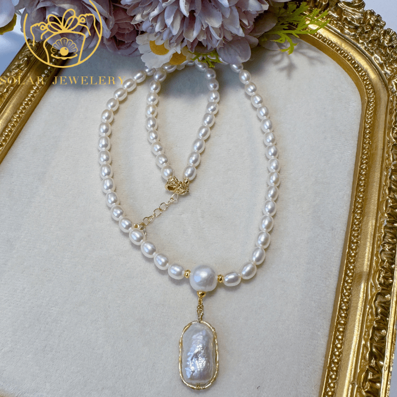 Women's Freshwater Pearl Necklace, Elegant Gift