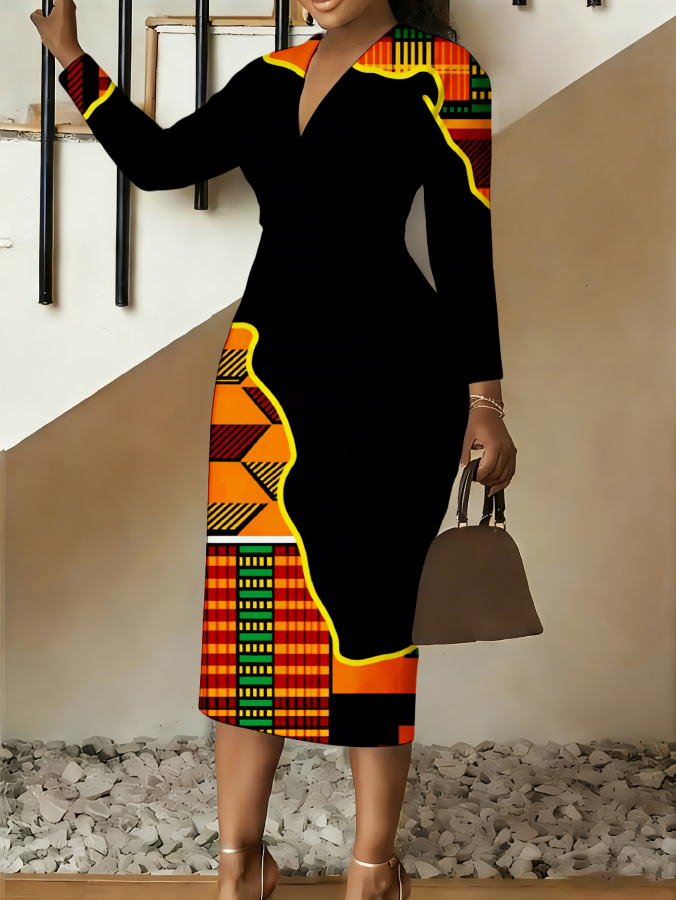 Black Women African Dresses Elegant African Dresses For Women 2022 Dashiki  Autumn Spring Maxi Dress Ladies