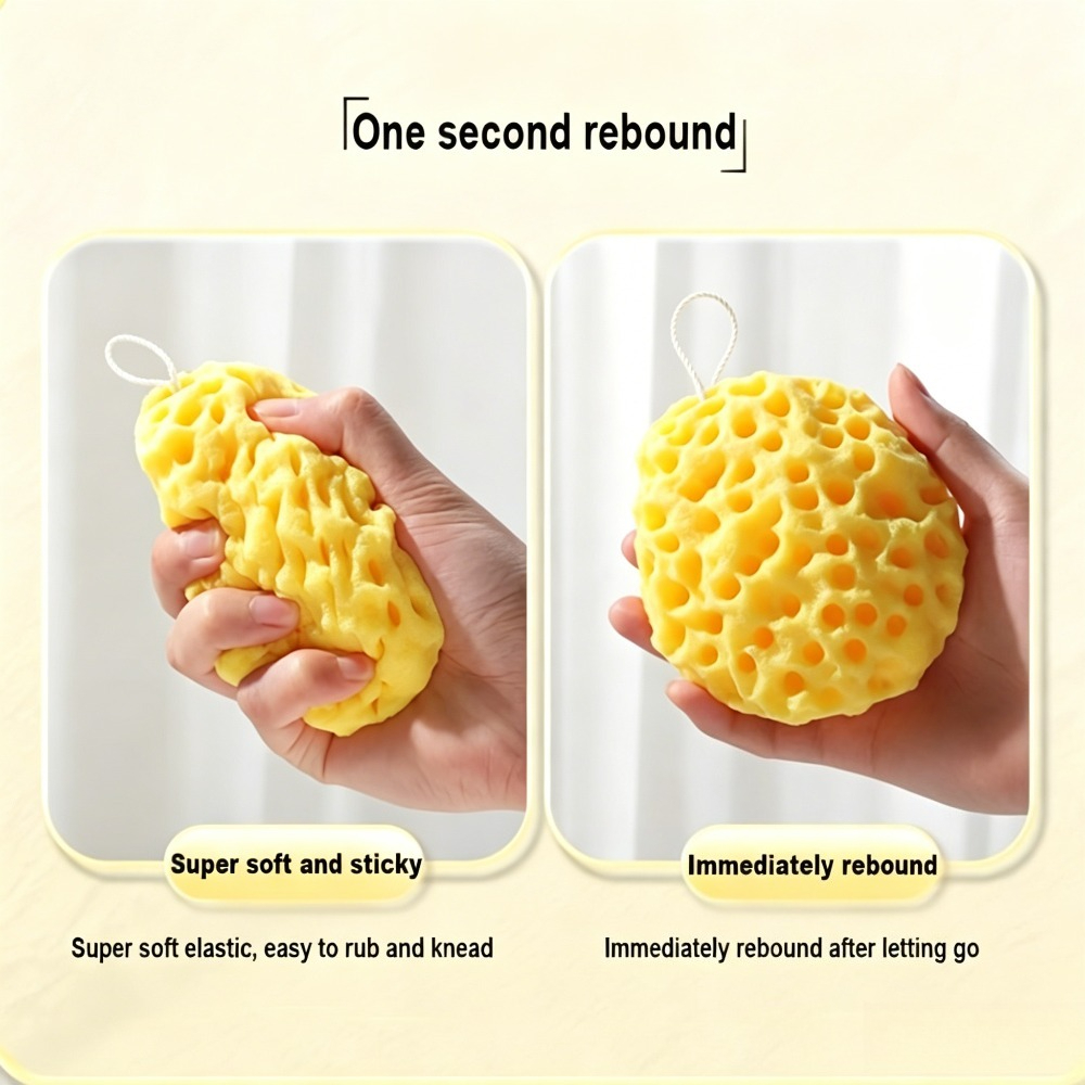 Creative Honeycomb Shape Bath Sponge, Portable Shower Ball
