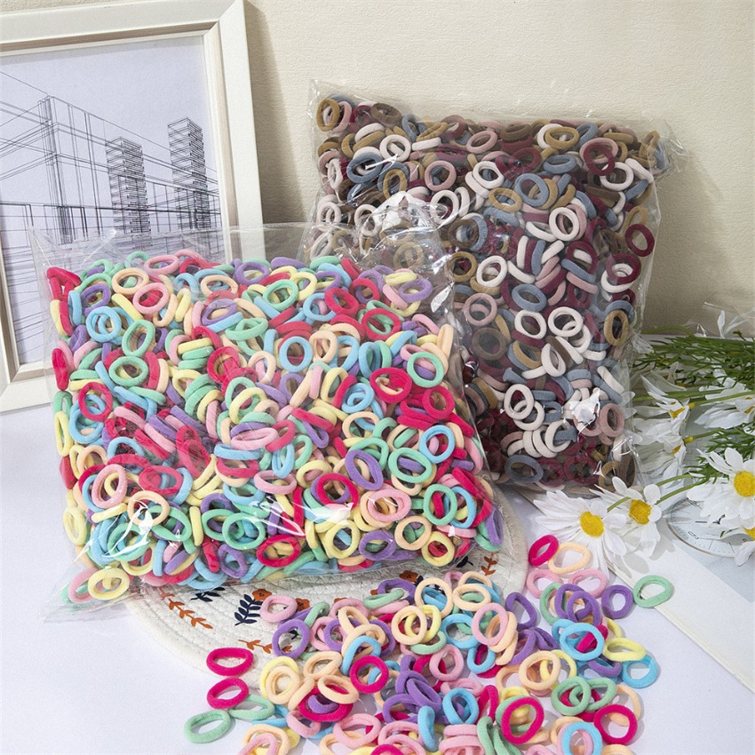 213pcs Colorful Elastic Hair Ties for Ponytails and Loops