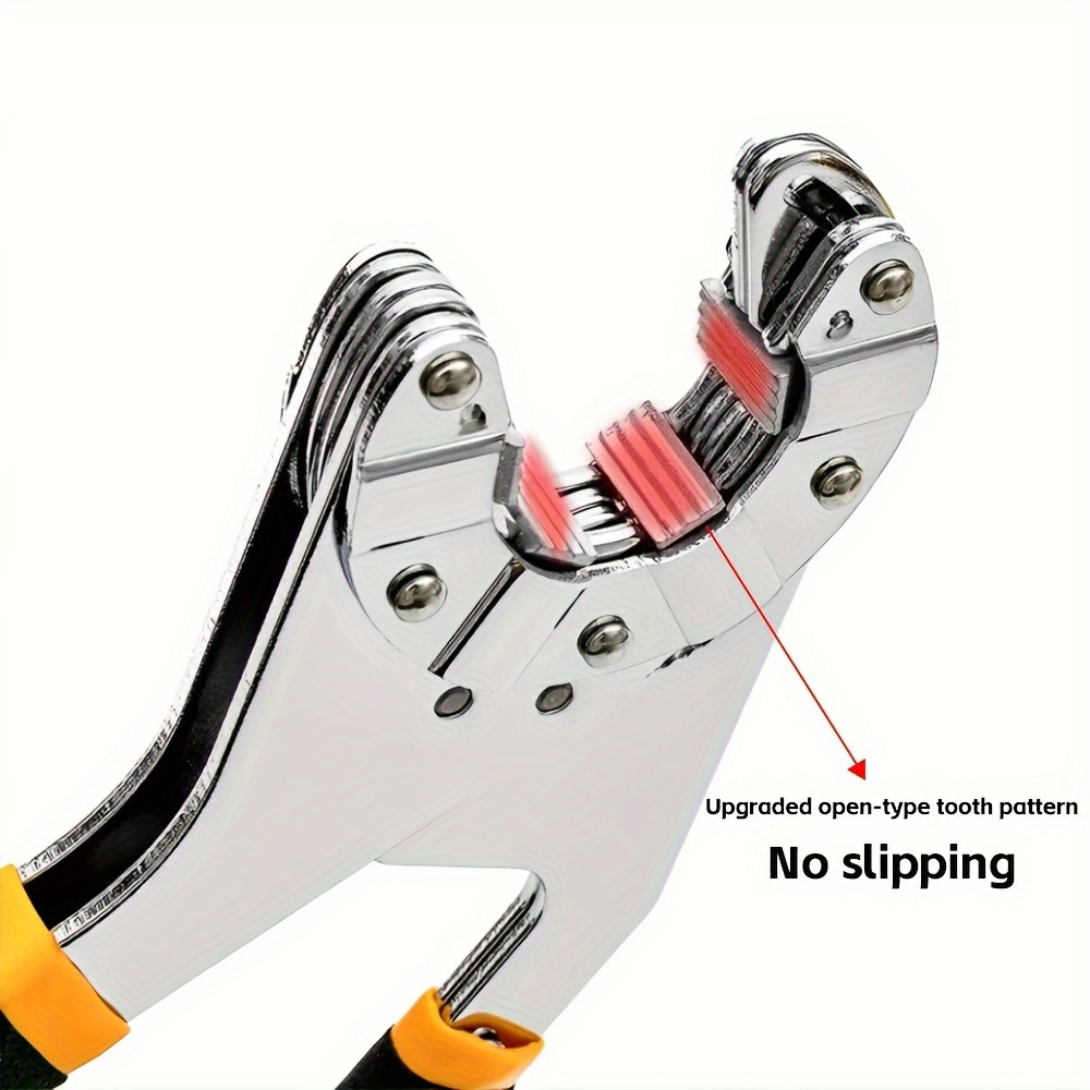 Juego de llaves multiusos 14 en 1, llave ajustable de acero al carbono con diseño de dientes para mayor agarre, operación mecánica, sin necesidad de ensamblaje, ideal para herramientas de reparación de bricolaje, eléctricas, mecánicas, motocicletas y bicicletas