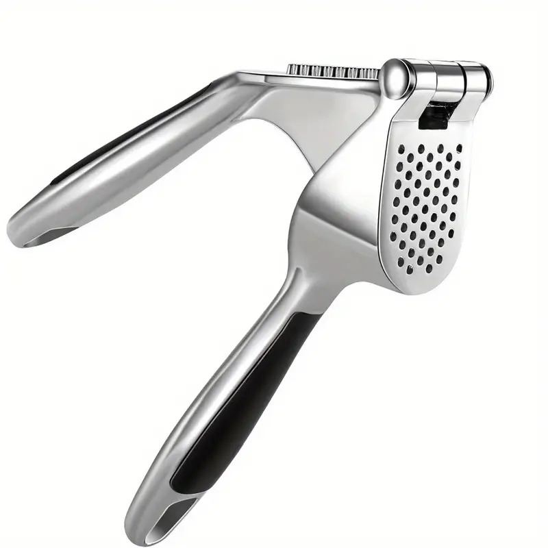 TEMU 1pc Heavy-duty Garlic Press With Alloy - Press Cloves, Mincer For Garlic Crusher, Durable & Hygienic Kitchen For Garlic, Garlic Press Suitable
