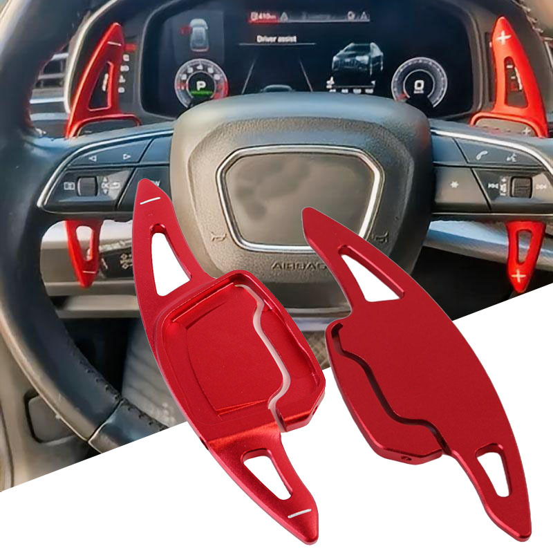 TEMU Red Car Steering Wheel Paddle Shift Extension Shift Paddle Fits For A6/a7/a8/ 2019-2025, A4/a5/s4/s5 2020-2024, A3/s3 2022-2025, Q8 2024,