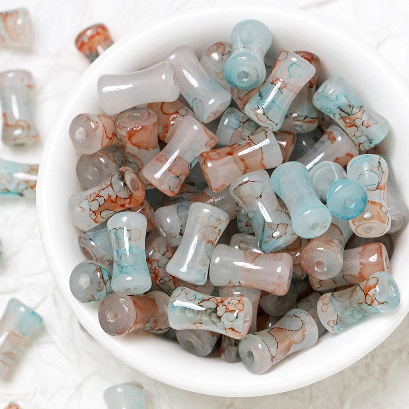 20pcs Random Colour Chinese Ancient Style Bamboo Beads