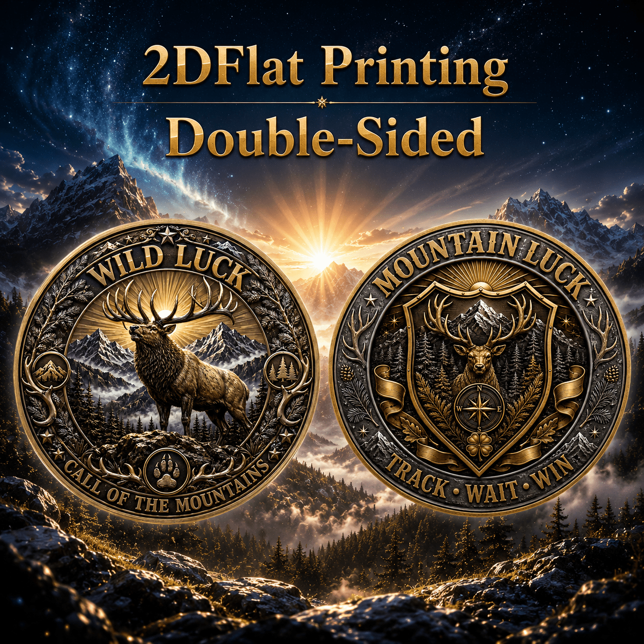 Wild Deer Themed Commemorative Coin