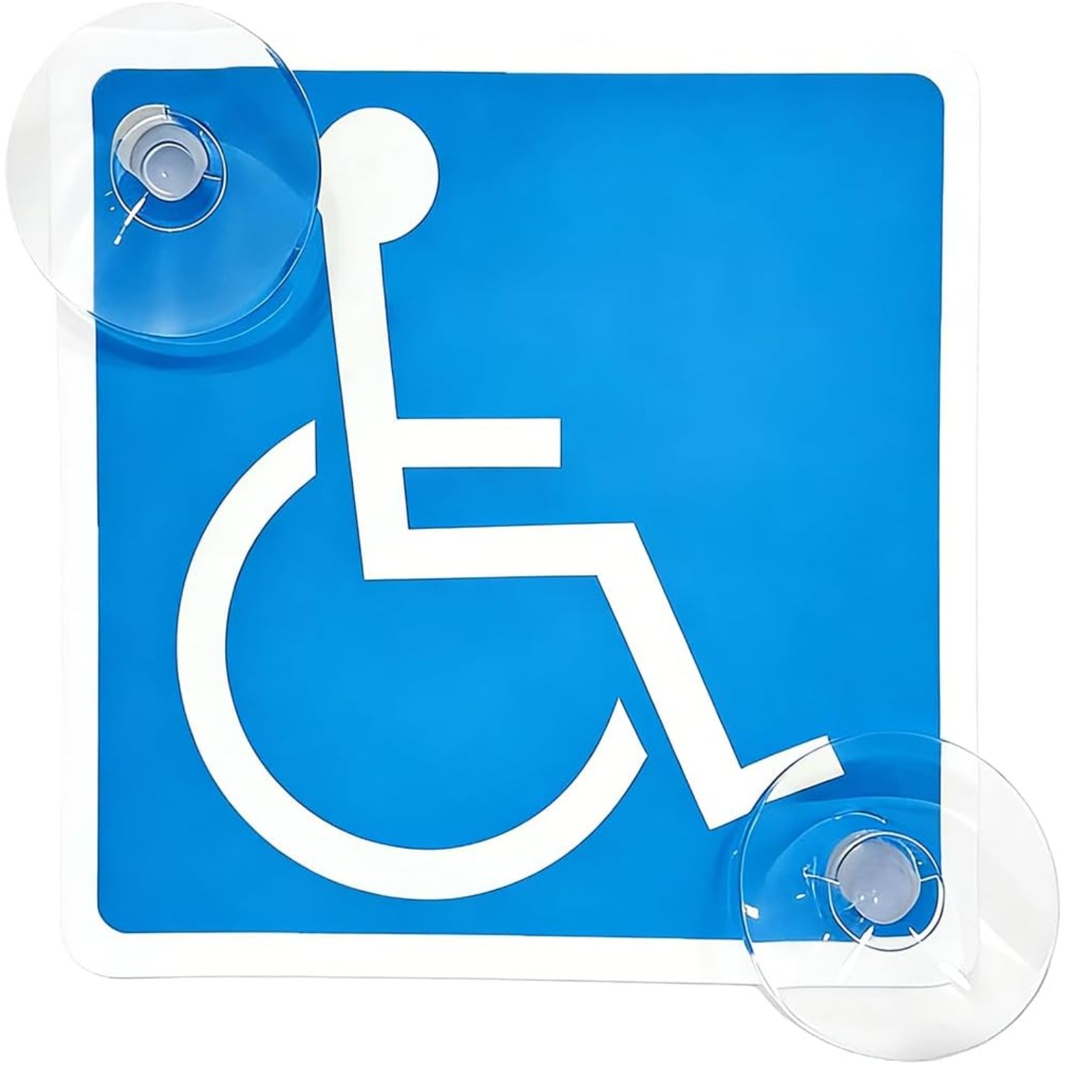TEMU Autocollant d'identification de véhicule pour utilisateur de fauteuil roulant - Autocollant de voiture pour personne handicapée, 12*12cm,