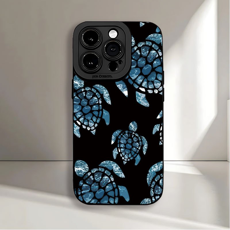 TEMU Phone Case - Matte Phone Case Cover Featuring A Sea Turtle Design With Uv Printing, Offering 360-degree Full Protection For Various For Iphone