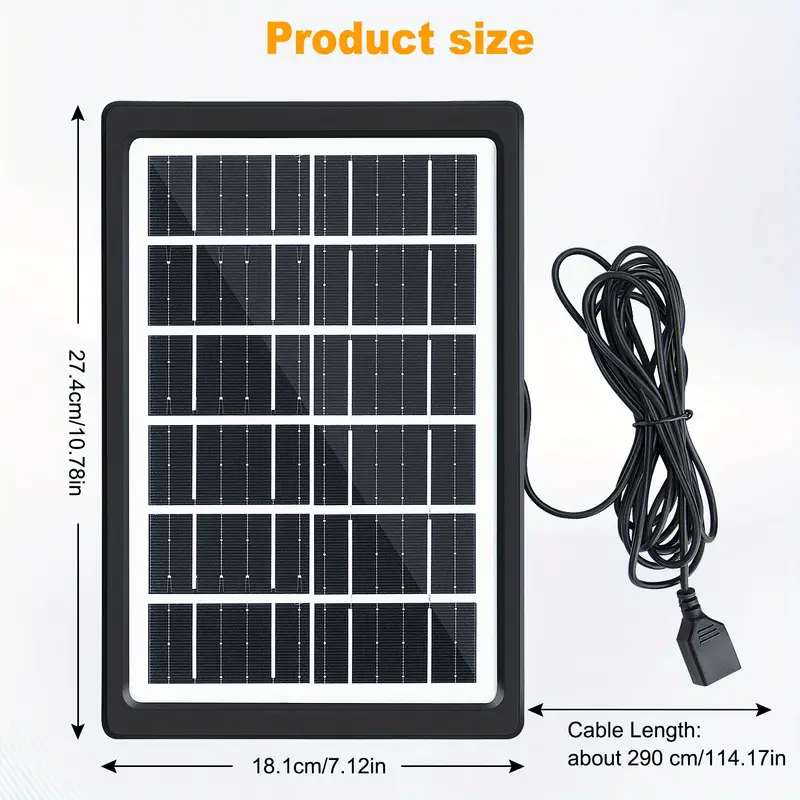 1pc cell phone solar portable charger 6w 6v with multiple usb for outdoor cell phone accessories suitable for cell phone flashlight small fan mobile power mens Product details 6