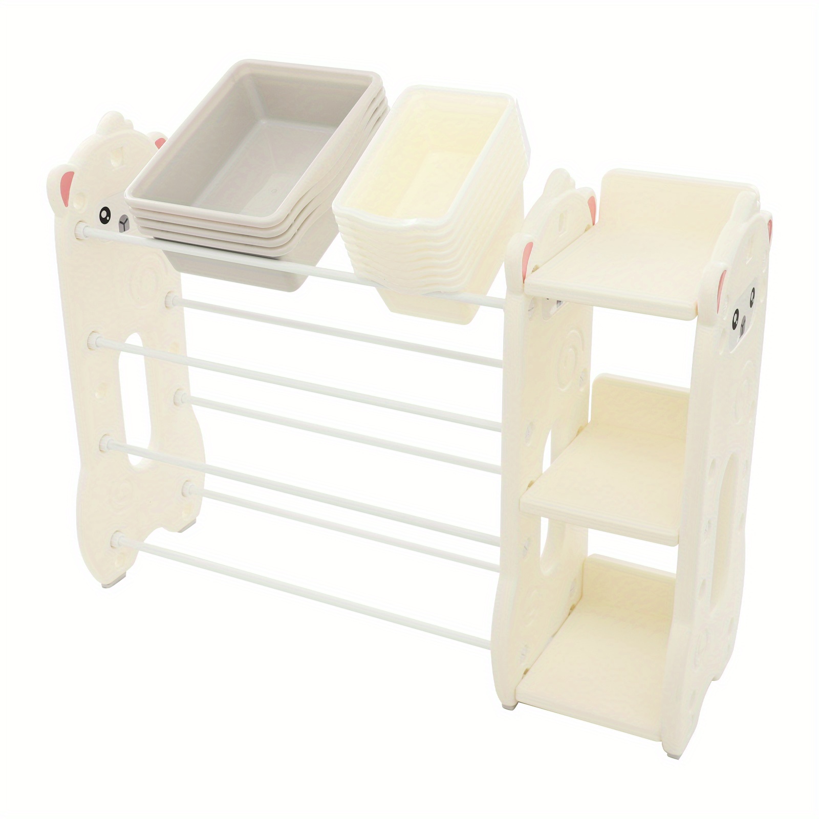 TEMU Toy Storage Rack Alpaca Models Toy Rack, Round-corner Toy Organiser, Toy Storage Rack(8 Small And 4 Large +) 115*36*85cm Combined -corner Toy