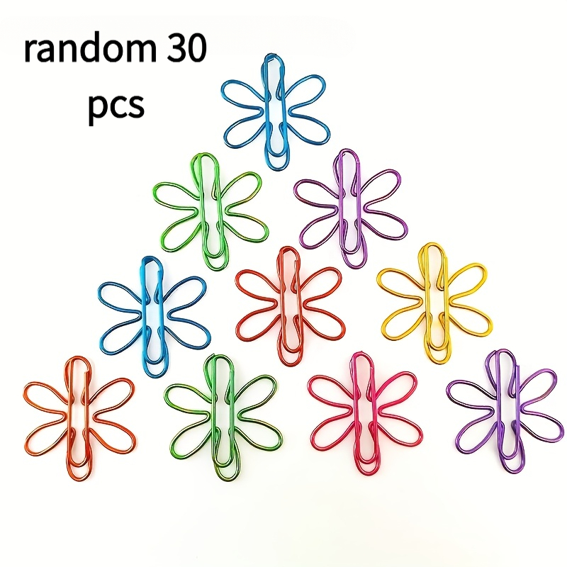 TEMU A Set Of 30 Colored Paper Clips, Serving As Multi-functional Bookmarks And Paper Fasteners, Is Perfect For Office Supplies And An Gift For