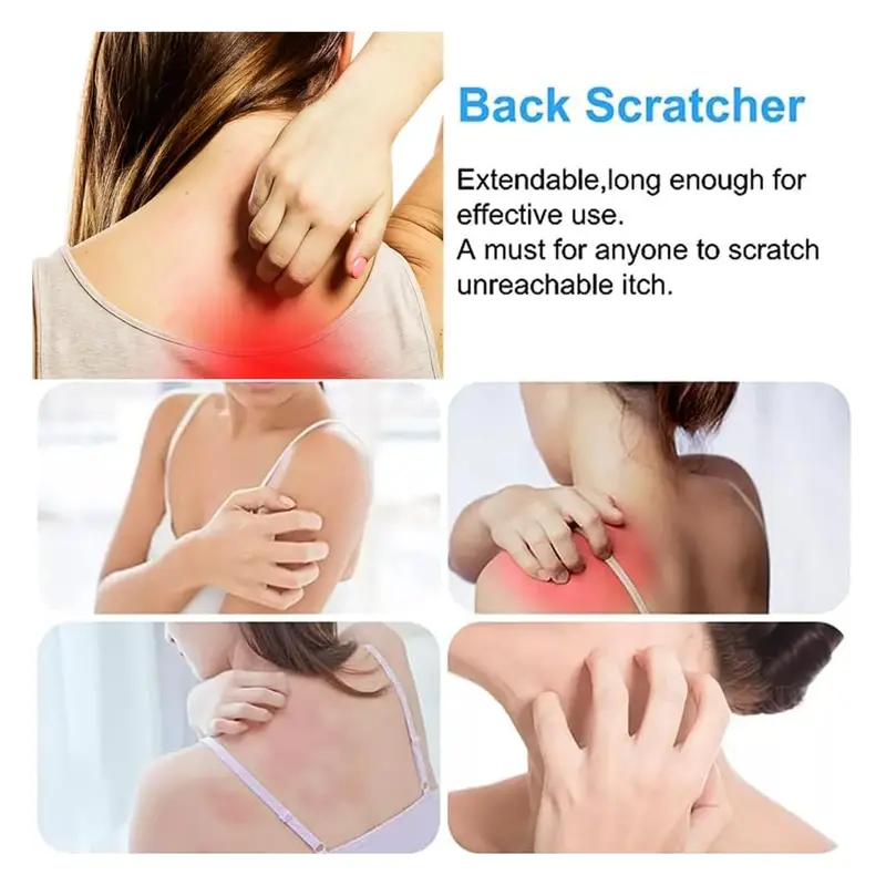 portable extendable back scratcher telescoping bamboo wooden handle stainless massager tool for men women for elderly women fitness enthusiasts back massager for back pregnancy natural durable construction Product details 5
