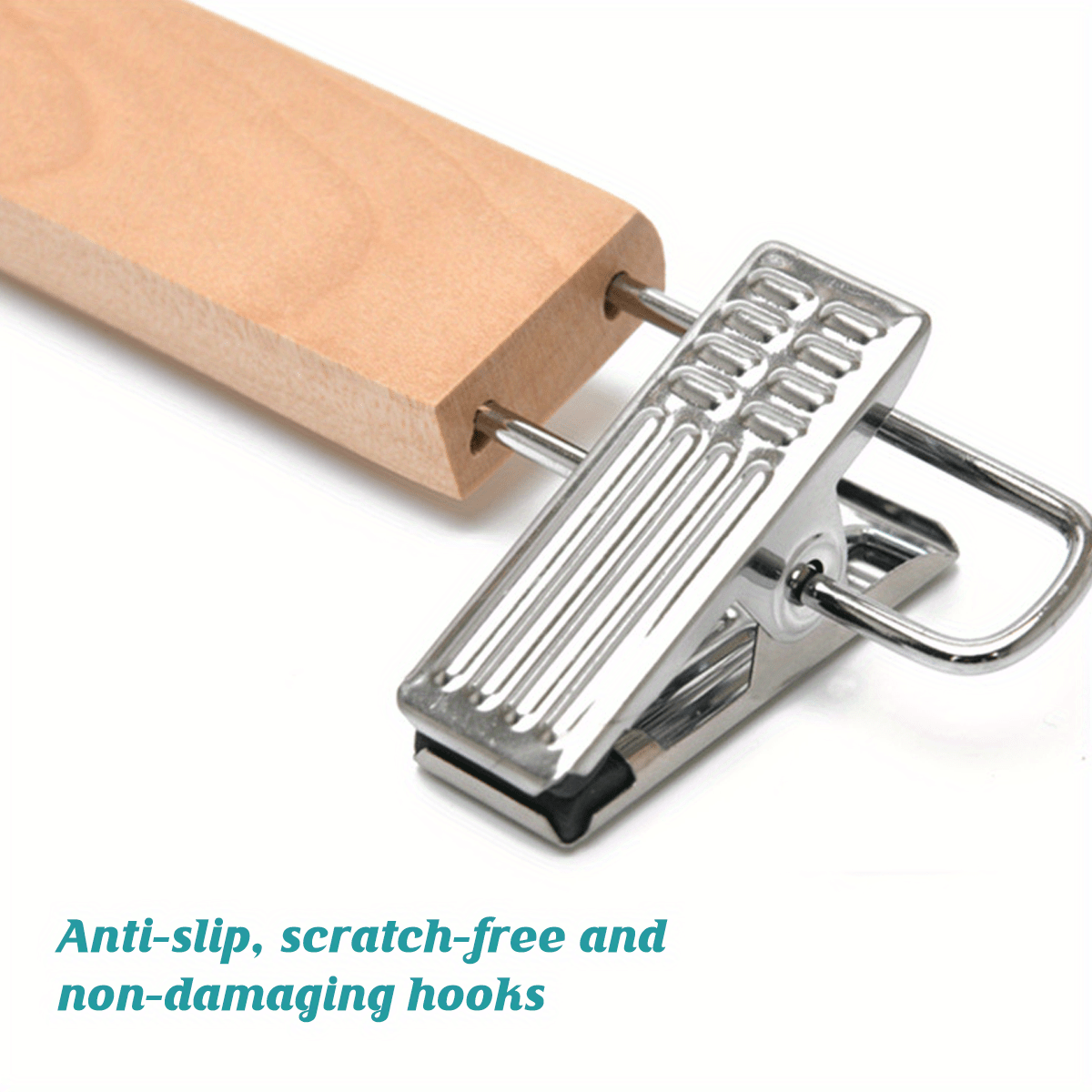 10pcs heavy duty non slip pants hangers with swivel hooks space saving closet organizer sturdy wooden construction for jeans skirts coats ideal for home retail stores laundry rooms closet storage solution       fashion enthusiasts
