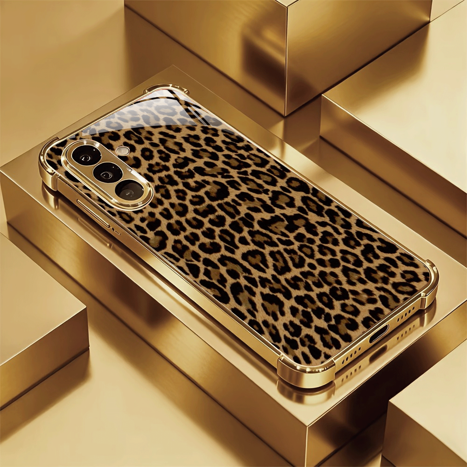 TEMU Phone Case - Premium Print Pattern, Electroplated Four-corner Anti-drop Glass Phone Case Suitable For Galaxy