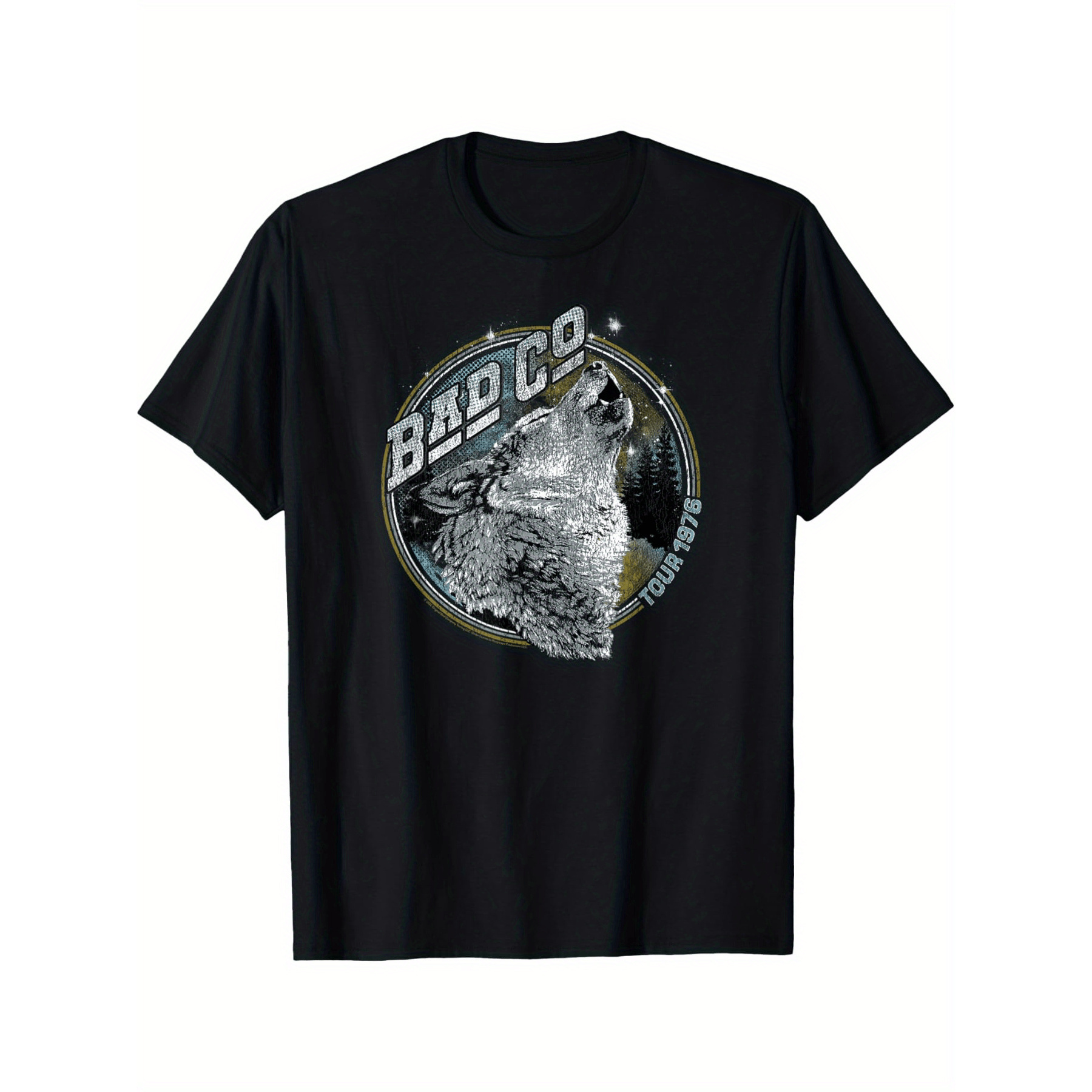 

Wolf Graphic Tee - 100% Cotton, Breathable & Comfortable, Casual Round Neck T-shirt For All