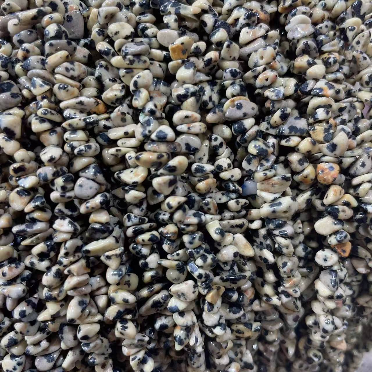Natural Irregular Dalmatian Jasper Stone Beads