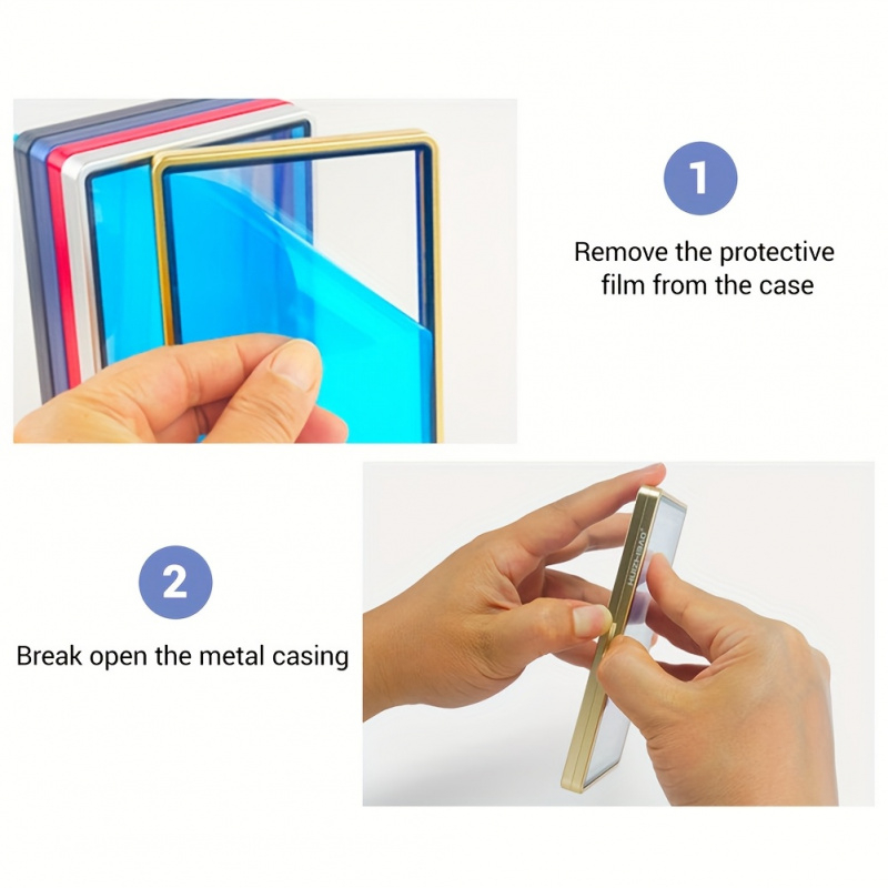 4 aluminum cases glass magnet   metal rated card brick protective cases stackable and uv resistant all uvr tempered glass multi   models