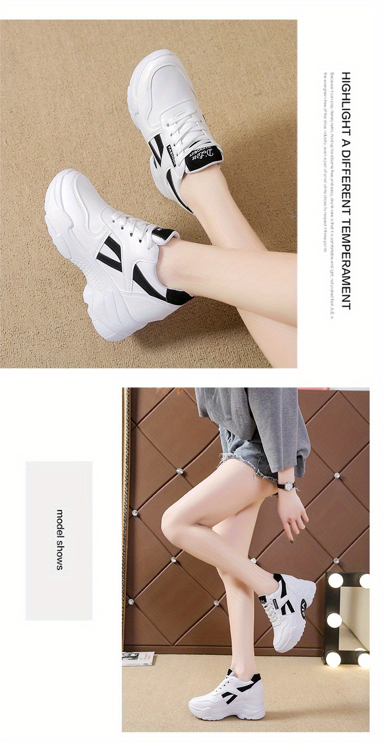 Nuevas Zapatillas Deportivas Casuales de Primavera con Suela Gruesa y Transpirables para Mujer, Perfectas para Looks de Moda