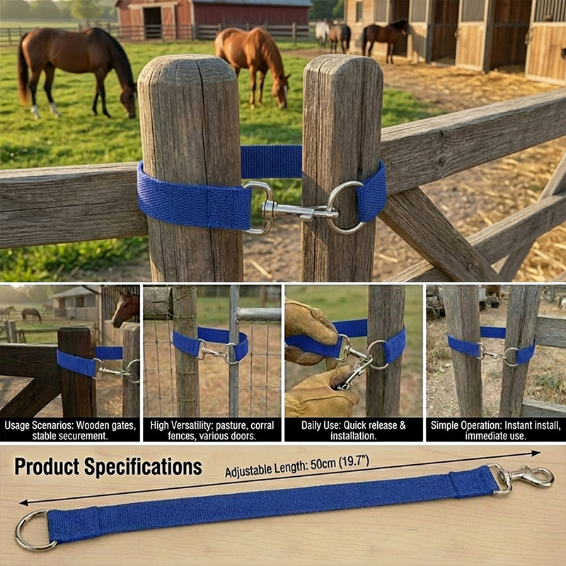 TEMU Pestillo de puerta de 50 cm de largo, pestillo simple para portón de , pestillo de hebilla de de argolla simple, para asegurar de caballos y